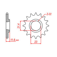 MTX 583 STEEL FRONT SPROCKET 520 PITCH 16-TEETH - 10-4GY-16