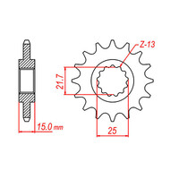 MTX 1182 STEEL FRONT SPROCKET 525 PITCH 14-TEETH - 10-TR3-14