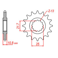 MTX 1586 STEEL FRONT SPROCKET 525 PITCH 17-TEETH - 10-4AS-17