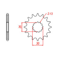 MTX 1180 STEEL FRONT SPROCKET 530 PITCH 17-TEETH - 10-TR1-17