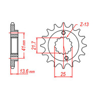 MTX 1307 STEEL FRONT SPROCKET 520 PITCH 15-TEETH - 10-MBN-15