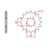 MTX 1183 STEEL FRONT SPROCKET 525 PITCH 17-TEETH - 10-TR4-17