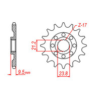 MTX 1441 STEEL FRONT SPROCKET 520 PITCH 14-TEETH - 10-441-14