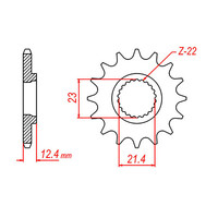 MTX 1594 STEEL FRONT SPROCKET 428 PITCH 15-TEETH - 10-594-15