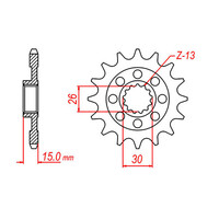 MTX 404 STEEL FRONT SPROCKET 525 PITCH 17-TEETH - 10-BM4-17