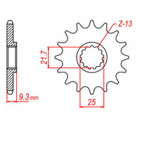 MTX 1539 STEEL FRONT SPROCKET 520 PITCH 15-TEETH - 10-539-15