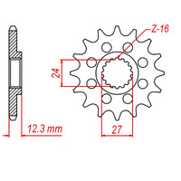 MTX 444 STEEL FRONT SPROCKET 525 PITCH 17-TEETH - 10-444-17