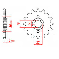 MTX 1336 STEEL FRONT SPROCKET 520 PITCH 14-TEETH - 10-KN5-14