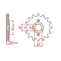 MTX 281 STEEL FRONT SPROCKET 520 PITCH 13-TEETH - 10-429-13