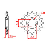 MTX 285 STEEL FRONT SPROCKET 520 PITCH 15-TEETH - 10-ML3-15