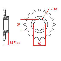 MTX 326 STEEL FRONT SPROCKET 520 PITCH 12-TEETH - 10-6KS-12