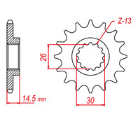 MTX 335 STEEL FRONT SPROCKET 630 PITCH 14-TEETH - 10-422-14