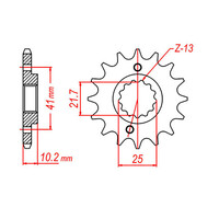 MTX 308 STEEL FRONT SPROCKET 520 PITCH 15-TEETH - 10-9MN-15