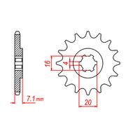 MTX 422 STEEL FRONT SPROCKET 520 PITCH 10-TEETH - 10-290-10