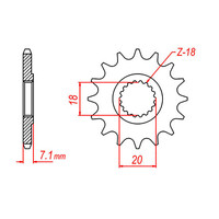 MTX 427 STEEL FRONT SPROCKET 520 PITCH 13-TEETH - 10-141-13