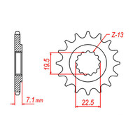 MTX 434 STEEL FRONT SPROCKET 520 PITCH 16-TEETH - 10-324-16