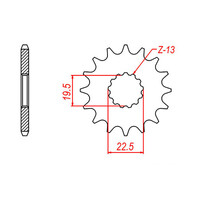 MTX 435 STEEL FRONT SPROCKET 530 PITCH 15-TEETH - 10-332-15