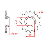 MTX 582 STEEL FRONT SPROCKET 520 PITCH 16-TEETH - 10-4BR-16