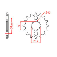 MTX 517 STEEL FRONT SPROCKET 530 PITCH 16-TEETH - 10-106-16