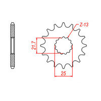 MTX 520 STEEL FRONT SPROCKET 525 PITCH 15-TEETH - 10-156-15