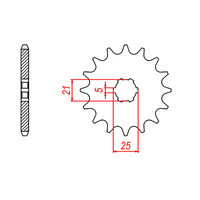 MTX 567 STEEL FRONT SPROCKET 530 PITCH 16-TEETH - 10-021-16