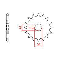 MTX 568 STEEL FRONT SPROCKET 530 PITCH 17-TEETH - 10-256-17