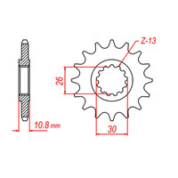 MTX 1579 HORNET LIGHTWEIGHT STEEL FRONT SPROCKET 520 PITCH 16-TEETH