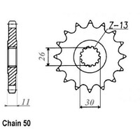 MTX 1579 HORNET LIGHTWEIGHT STEEL FRONT SPROCKET 520 PITCH 17-TEETH