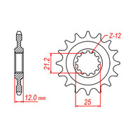 MTX 823 STEEL FRONT SPROCKET 520 PITCH 15-TEETH - 10-HQ1-15