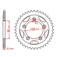 MTX 491 STEEL REAR SPROCKET 520 PITCH 38-TEETH - 11-491-38