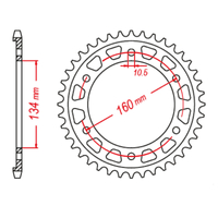 MTX 1317 STEEL REAR SPROCKET 525 PITCH 40-TEETH - 11-1317-40