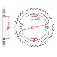 MTX 1415 STEEL REAR SPROCKET 520 PITCH 38-TEETH - 11-K15-38