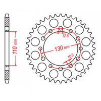 MTX 1486 STEEL REAR SPROCKET 520 PITCH 44-TEETH - 11-K32-44