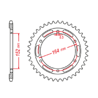 MTX 1839 STEEL REAR SPROCKET 428 PITCH 56-TEETH - 11-1839-56