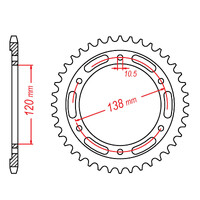 MTX 1220 STEEL REAR SPROCKET 520 PITCH 40-TEETH - 11-KYJ-40