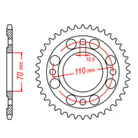 MTX 246 STEEL REAR SPROCKET 530 PITCH 36-TEETH - 11-413-36