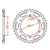 MTX 312 STEEL REAR SPROCKET 525 PITCH 38-TEETH - 11-MR7-38