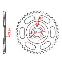 MTX 255 STEEL REAR SPROCKET 420 PITCH 37-TEETH - 11-120-37