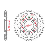 MTX 269 STEEL REAR SPROCKET 428 PITCH 45-TEETH - 11-437-45