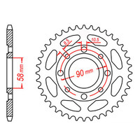 MTX 269 STEEL REAR SPROCKET 428 PITCH 52-TEETH - 11-437-52