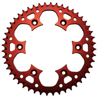 MTX 210 ZERO ALUMINIUM REAR SPROCKET 520 PITCH 48-TEETH RED - 11A-KAE-48RED