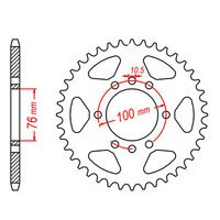 MTX 1825 STEEL REAR SPROCKET 520 PITCH 46-TEETH - 11-374-46