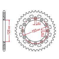 MTX 210/301 STEEL REAR SPROCKET 520 PITCH 50-TEETH - 11-KAE2-50