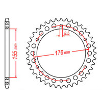 MTX 2011 STEEL REAR SPROCKET 530 PITCH 46-TEETH - 11-TR2-46