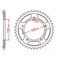 MTX 1797 STEEL REAR SPROCKET 530 PITCH 40-TEETH - 11-40F-40