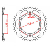 MTX 1258 STEEL REAR SPROCKET 428 PITCH 51-TEETH - 11-KRH-51