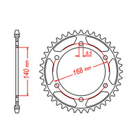 MTX 006 STEEL REAR SPROCKET 8.5MM 525 PITCH 47-TEETH - 11-006-47