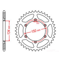 MTX 460 STEEL REAR SPROCKET 520 PITCH 50-TEETH - 11-110-50