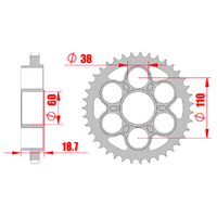 MTX 50901 STEEL REAR SPROCKET 525 PITCH 39-TEETH - 11-50901-39