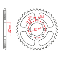 MTX 801 STEEL REAR SPROCKET 420 PITCH 30-TEETH - 11-463-30